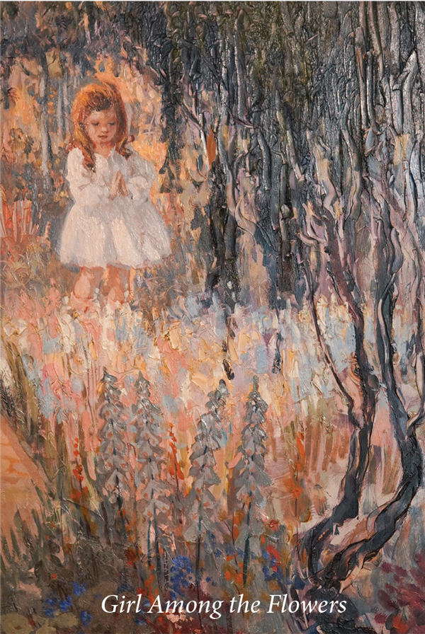 Girl Among the Flowers, Rickert’s Painterly Side, Around the Village, Unity Archives